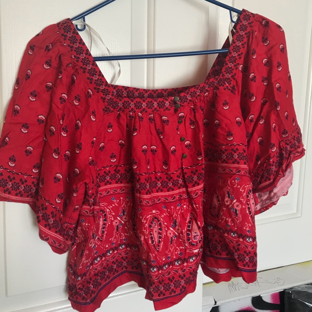 Off shoulder red top NWT